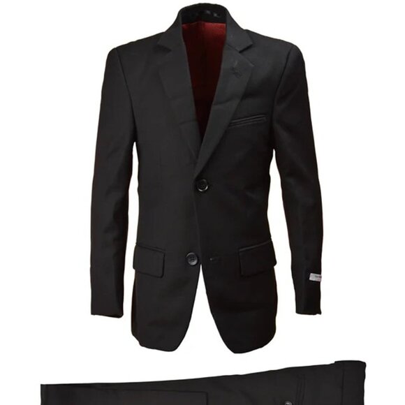 Little Boys and Toddlers Vested Suit in Black - Picture 1 of 2